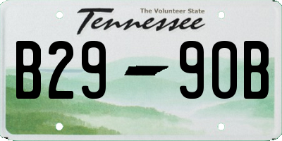 TN license plate B2990B