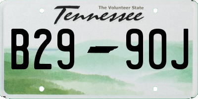 TN license plate B2990J