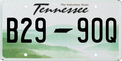TN license plate B2990Q