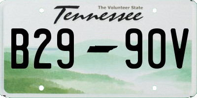 TN license plate B2990V