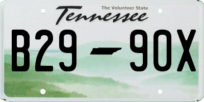 TN license plate B2990X
