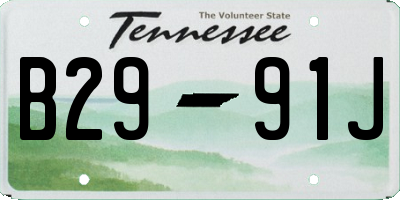 TN license plate B2991J