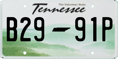 TN license plate B2991P