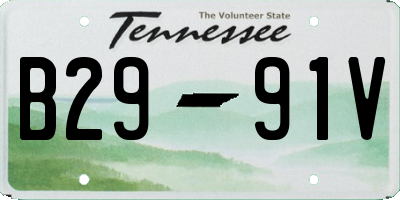 TN license plate B2991V