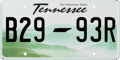 TN license plate B2993R