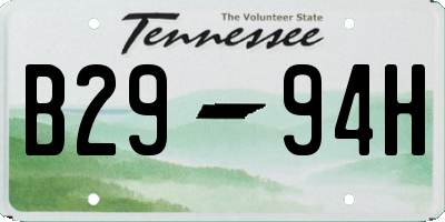 TN license plate B2994H