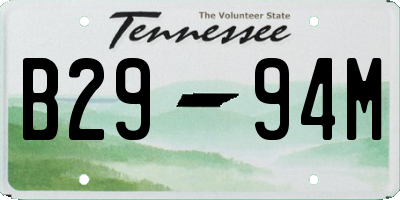 TN license plate B2994M