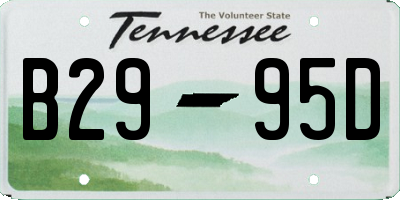 TN license plate B2995D
