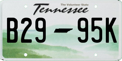 TN license plate B2995K