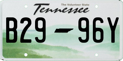 TN license plate B2996Y