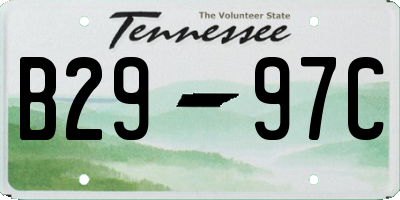 TN license plate B2997C