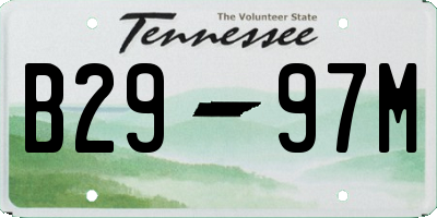 TN license plate B2997M