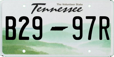 TN license plate B2997R