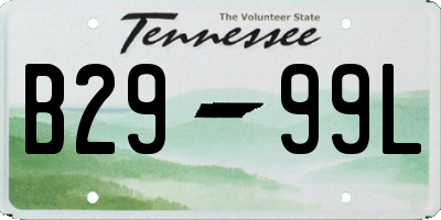 TN license plate B2999L