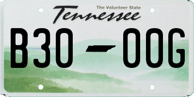 TN license plate B3000G