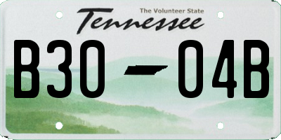 TN license plate B3004B