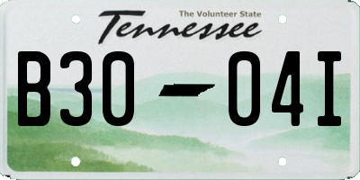 TN license plate B3004I