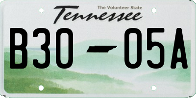 TN license plate B3005A