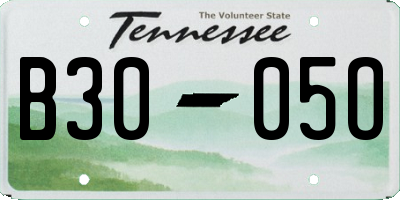 TN license plate B3005O