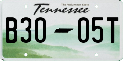 TN license plate B3005T