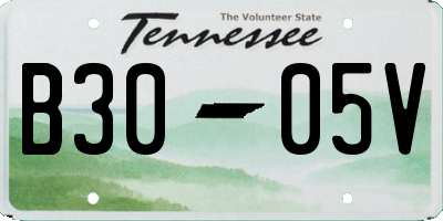 TN license plate B3005V