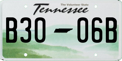 TN license plate B3006B