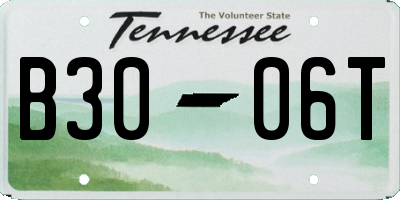 TN license plate B3006T