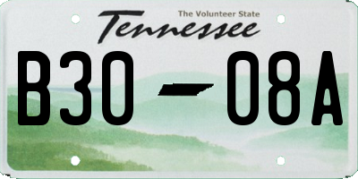 TN license plate B3008A