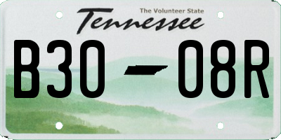 TN license plate B3008R