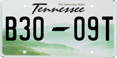 TN license plate B3009T