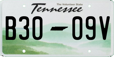 TN license plate B3009V