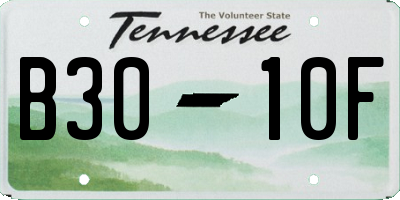 TN license plate B3010F