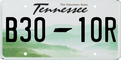 TN license plate B3010R
