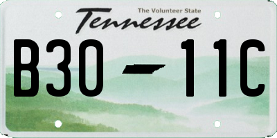 TN license plate B3011C