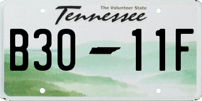 TN license plate B3011F