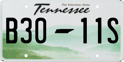 TN license plate B3011S