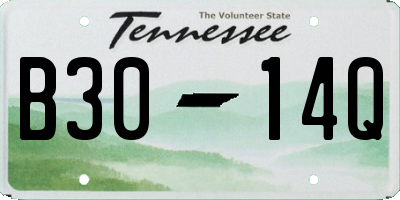 TN license plate B3014Q