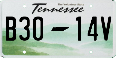 TN license plate B3014V