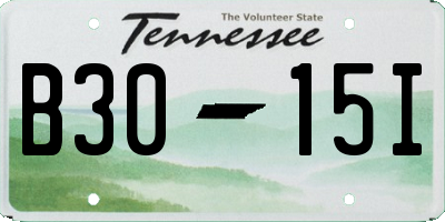 TN license plate B3015I
