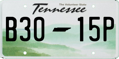 TN license plate B3015P
