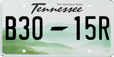 TN license plate B3015R