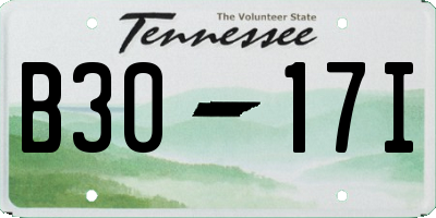 TN license plate B3017I