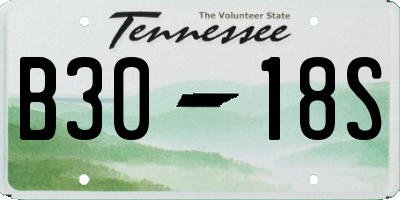 TN license plate B3018S