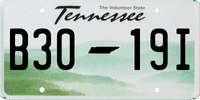 TN license plate B3019I
