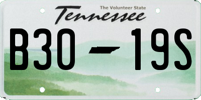 TN license plate B3019S