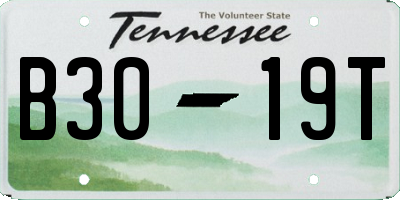 TN license plate B3019T
