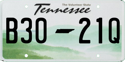 TN license plate B3021Q
