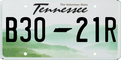 TN license plate B3021R