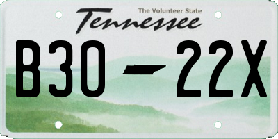 TN license plate B3022X