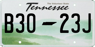 TN license plate B3023J